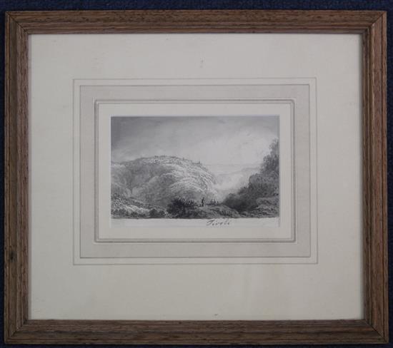 John Glover (1767-1849) Tivoli, 2.75 x 4.5in.